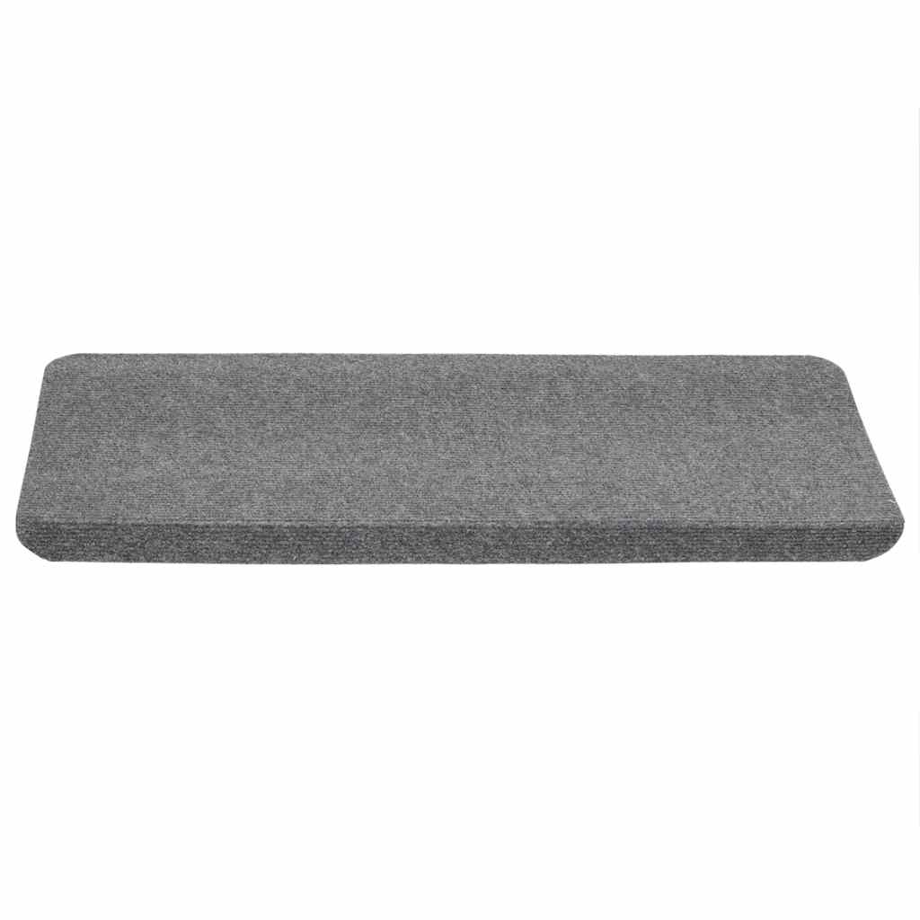 Samoljepljivi otirači za stepenice 15 kom 65x24,5x3,5 cm sivi