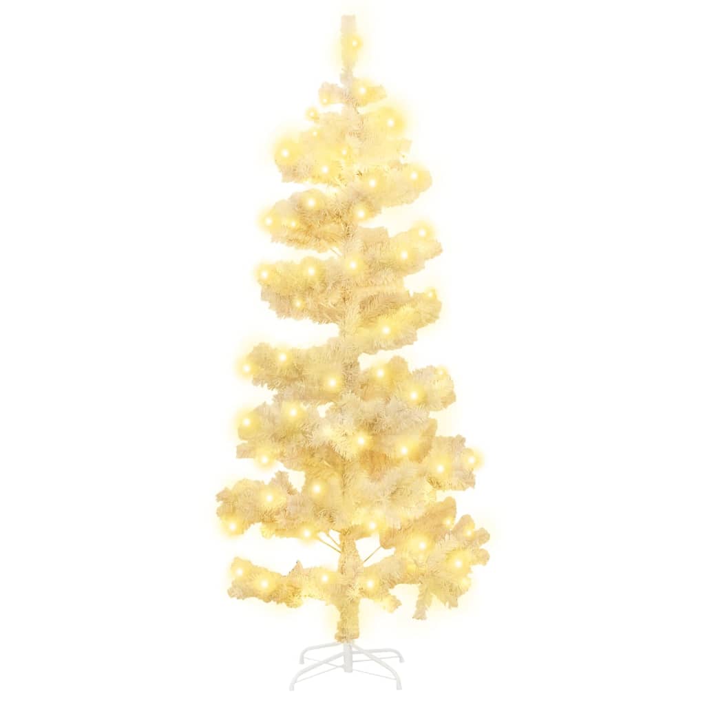 Spiralno osvijetljeno božićno drvce sa stalkom bijelo 180cm PVC