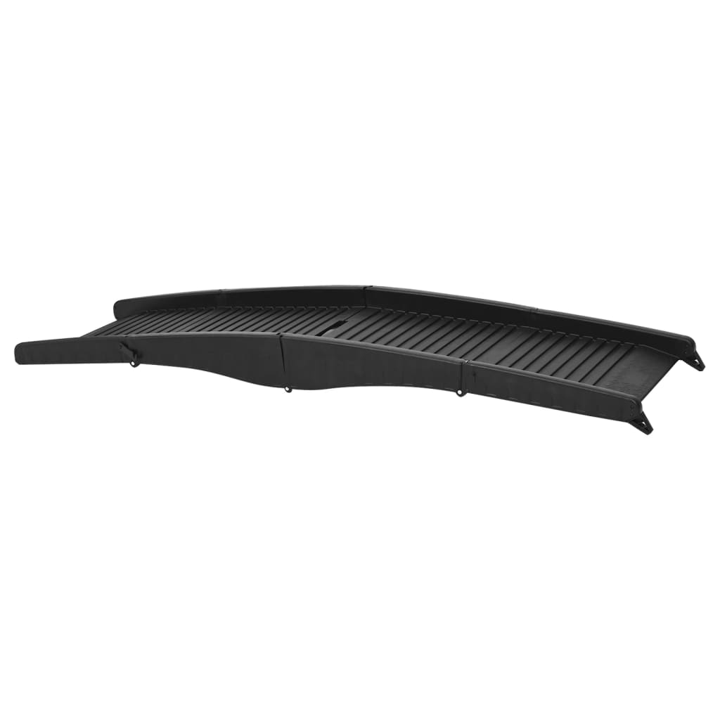 Sklopiva rampa za pse crna 153 x 40 x 12,5 cm od plastike