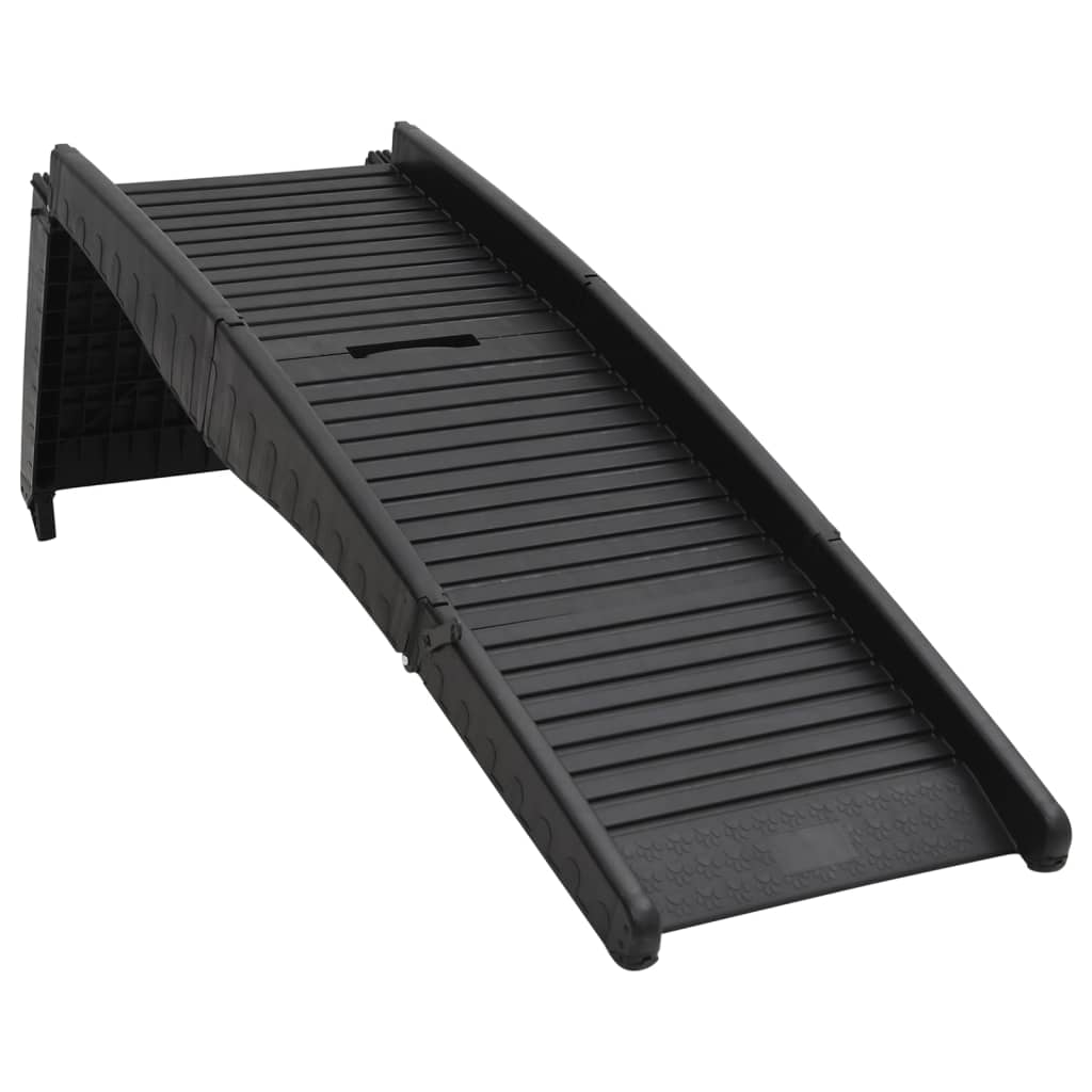 Sklopiva rampa za pse crna 153 x 40 x 12,5 cm od plastike