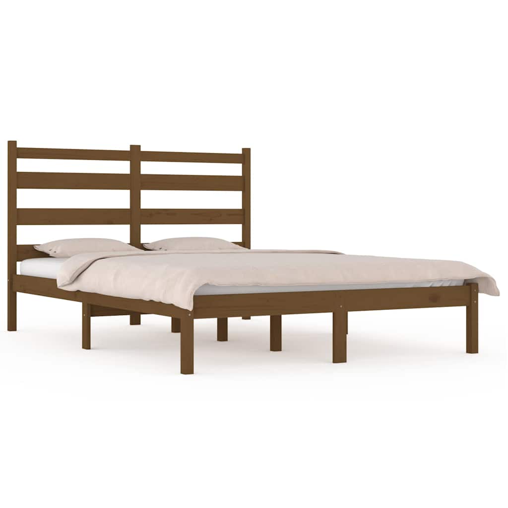 Okvir za krevet od masivne borovine boja meda 200 x 200 cm