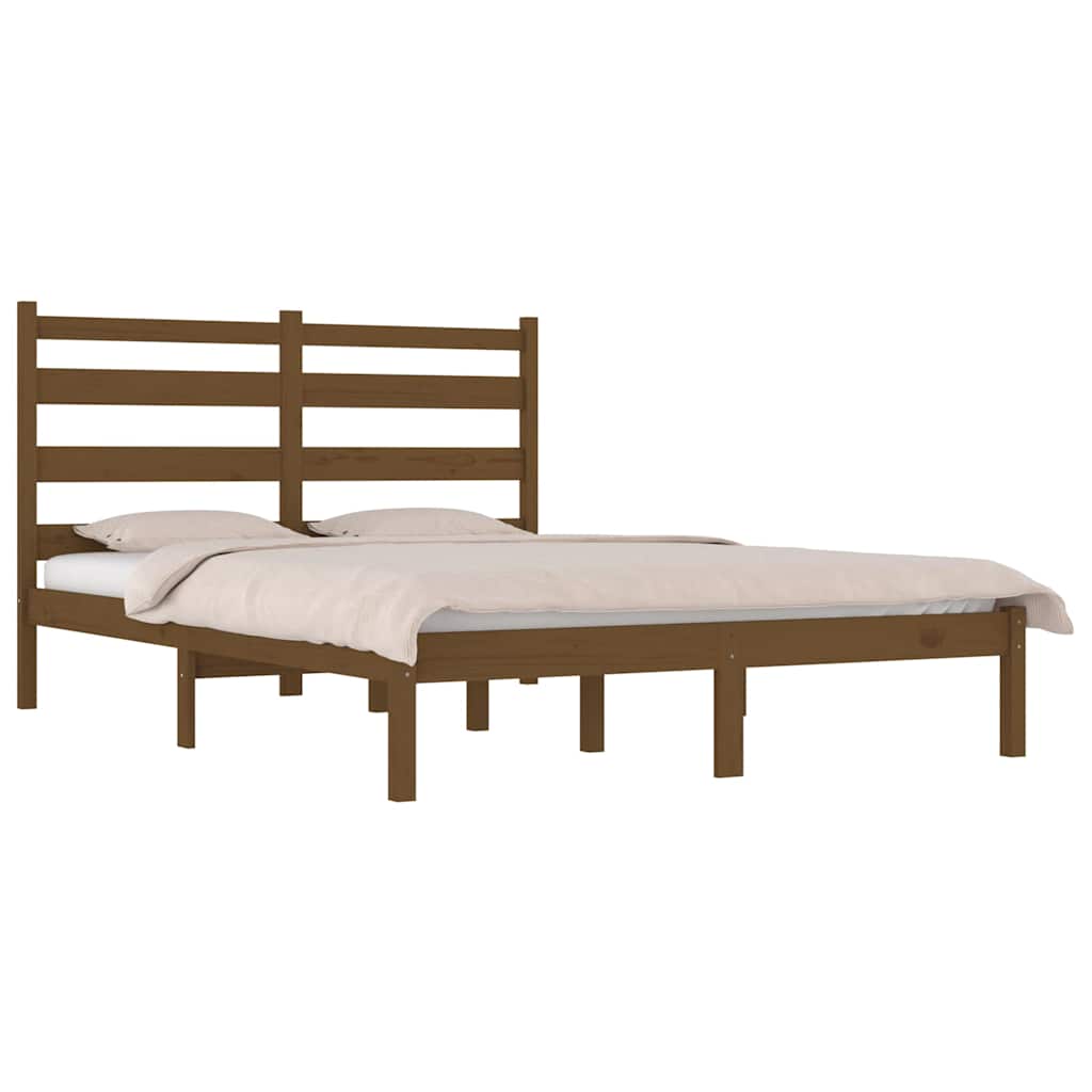 Okvir za krevet od masivne borovine boja meda 200 x 200 cm