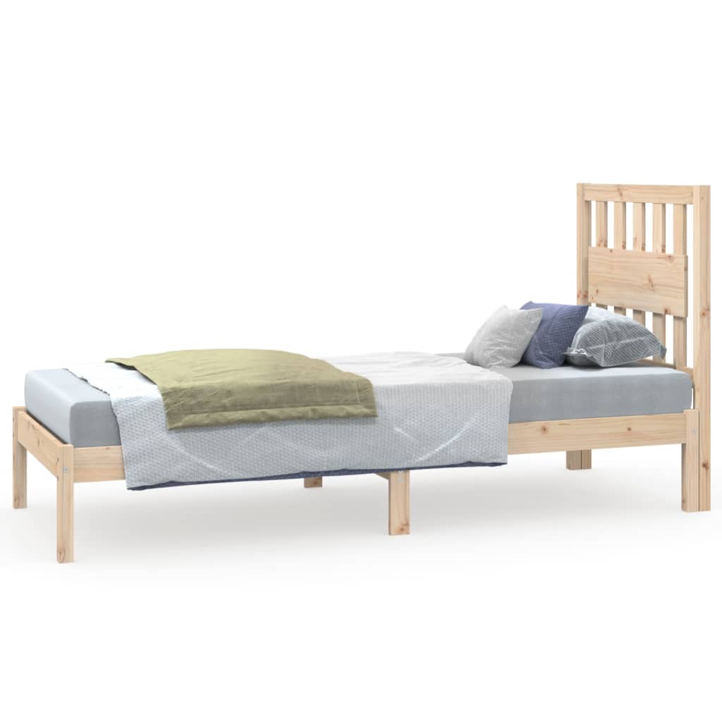 Okvir za krevet od borovine 75 x 190 cm mali jednokrevetni