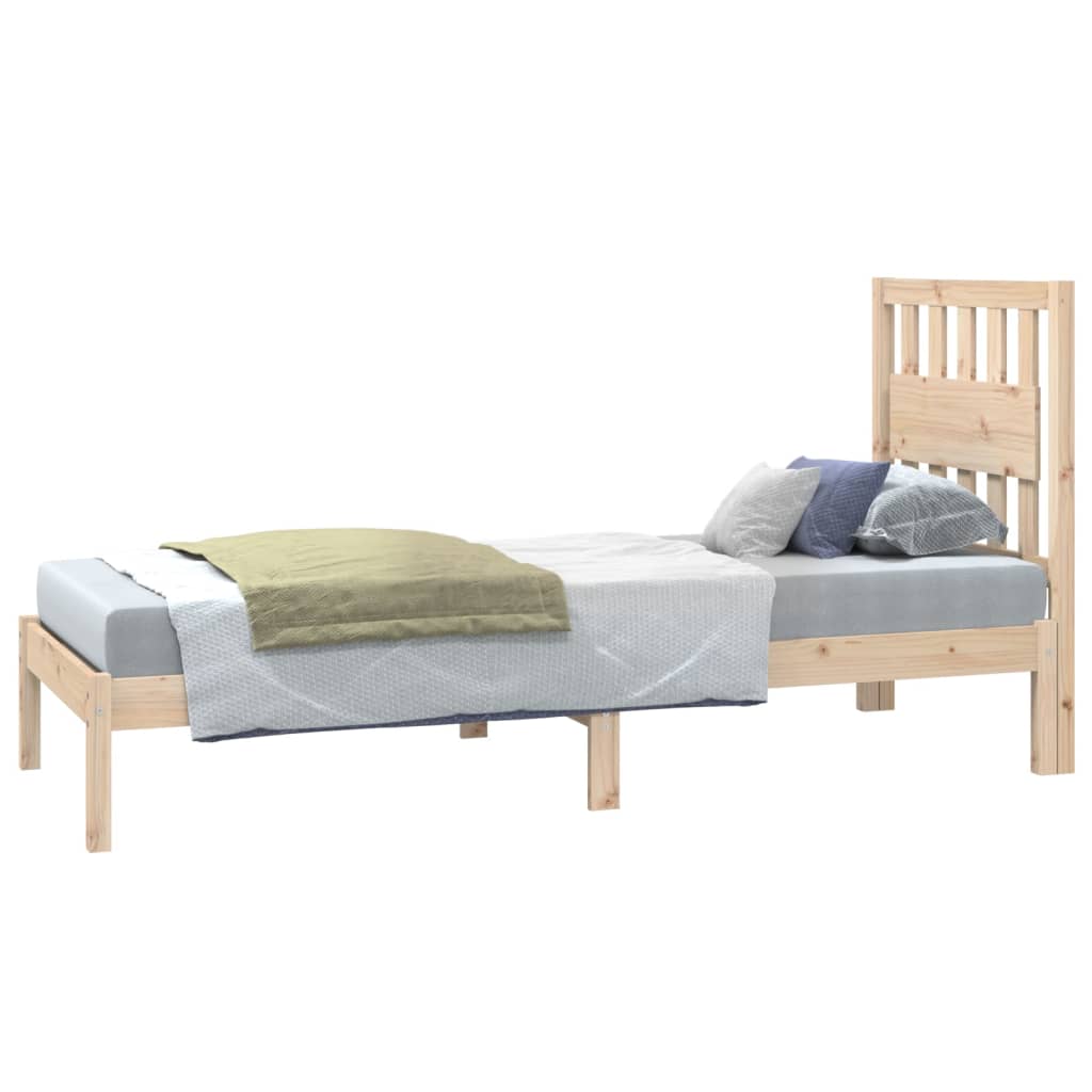 Okvir za krevet od borovine 75 x 190 cm mali jednokrevetni