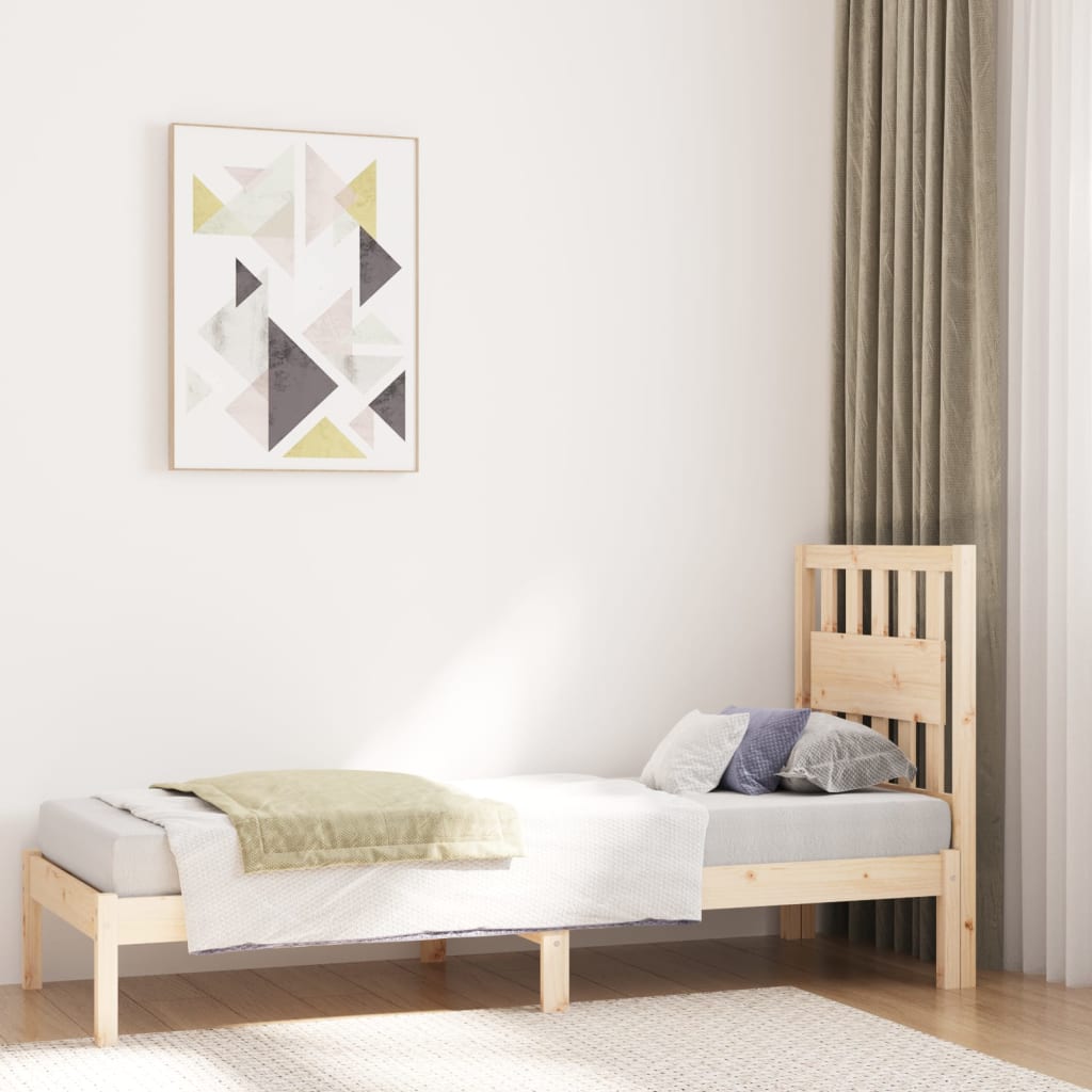 Okvir za krevet od borovine 75 x 190 cm mali jednokrevetni