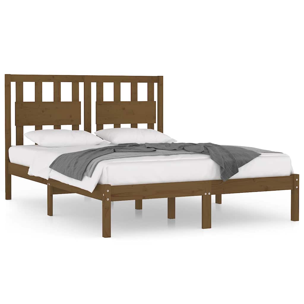 Okvir za krevet od masivne borovine boja meda 200 x 200 cm