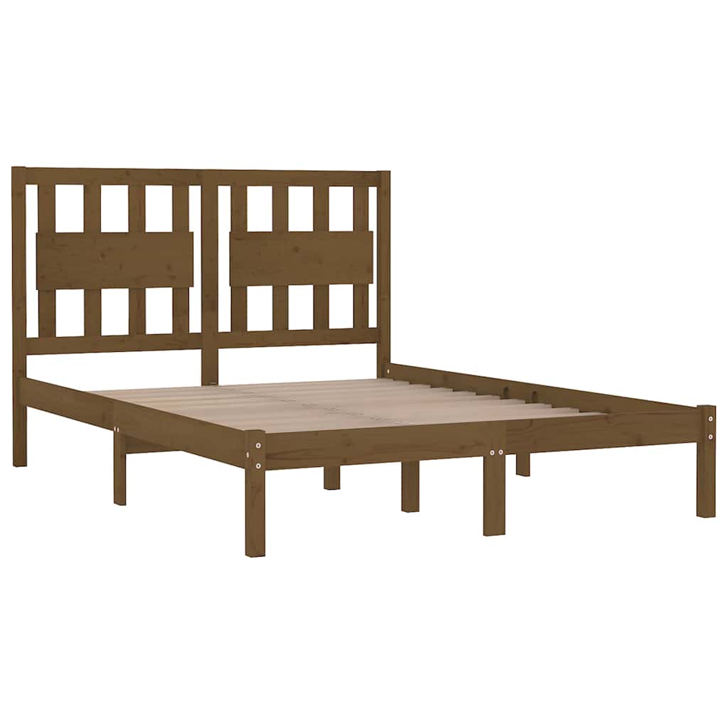 Okvir za krevet od masivne borovine boja meda 200 x 200 cm