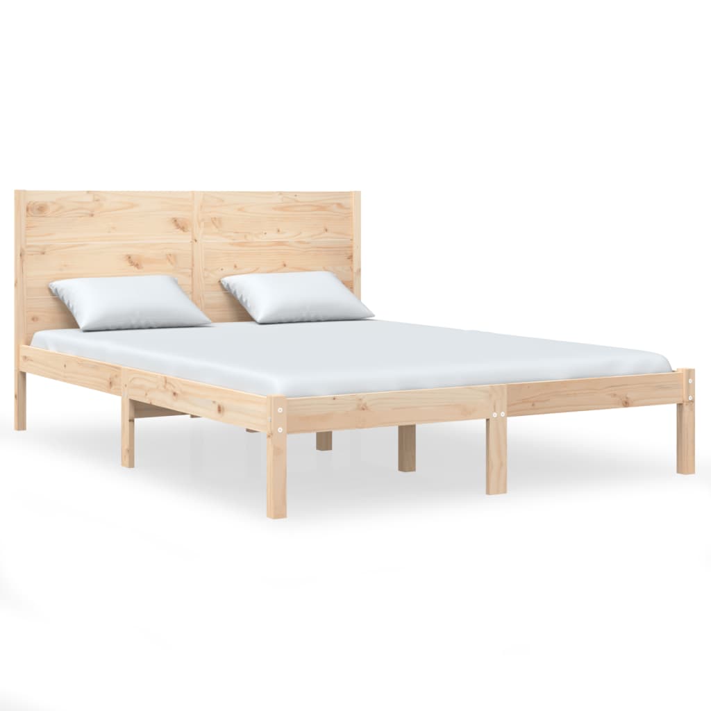 Okvir za krevet od masivnog drva 135 x 190 cm bračni