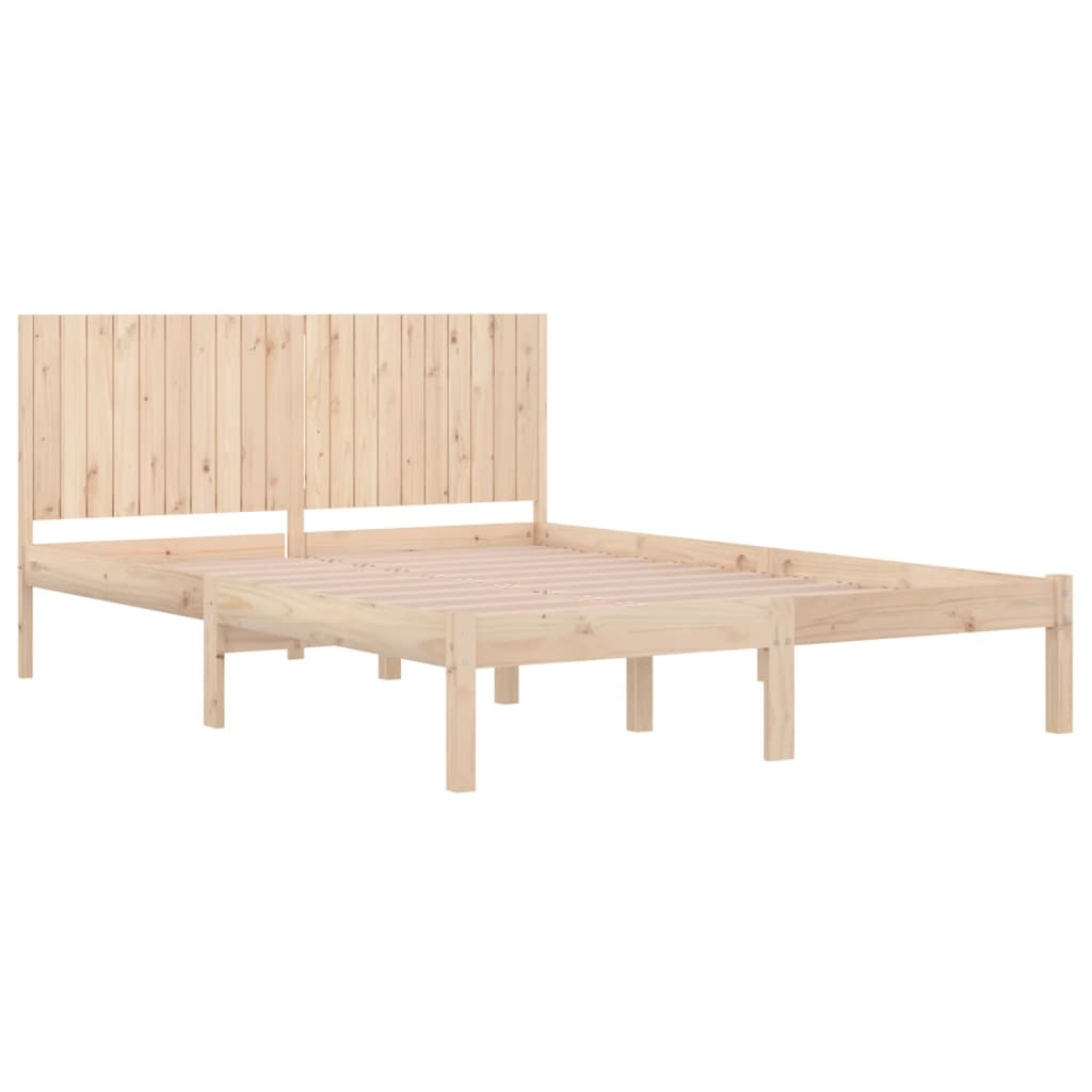 Okvir kreveta bez madraca 200 x 200 cm od masivne borovine