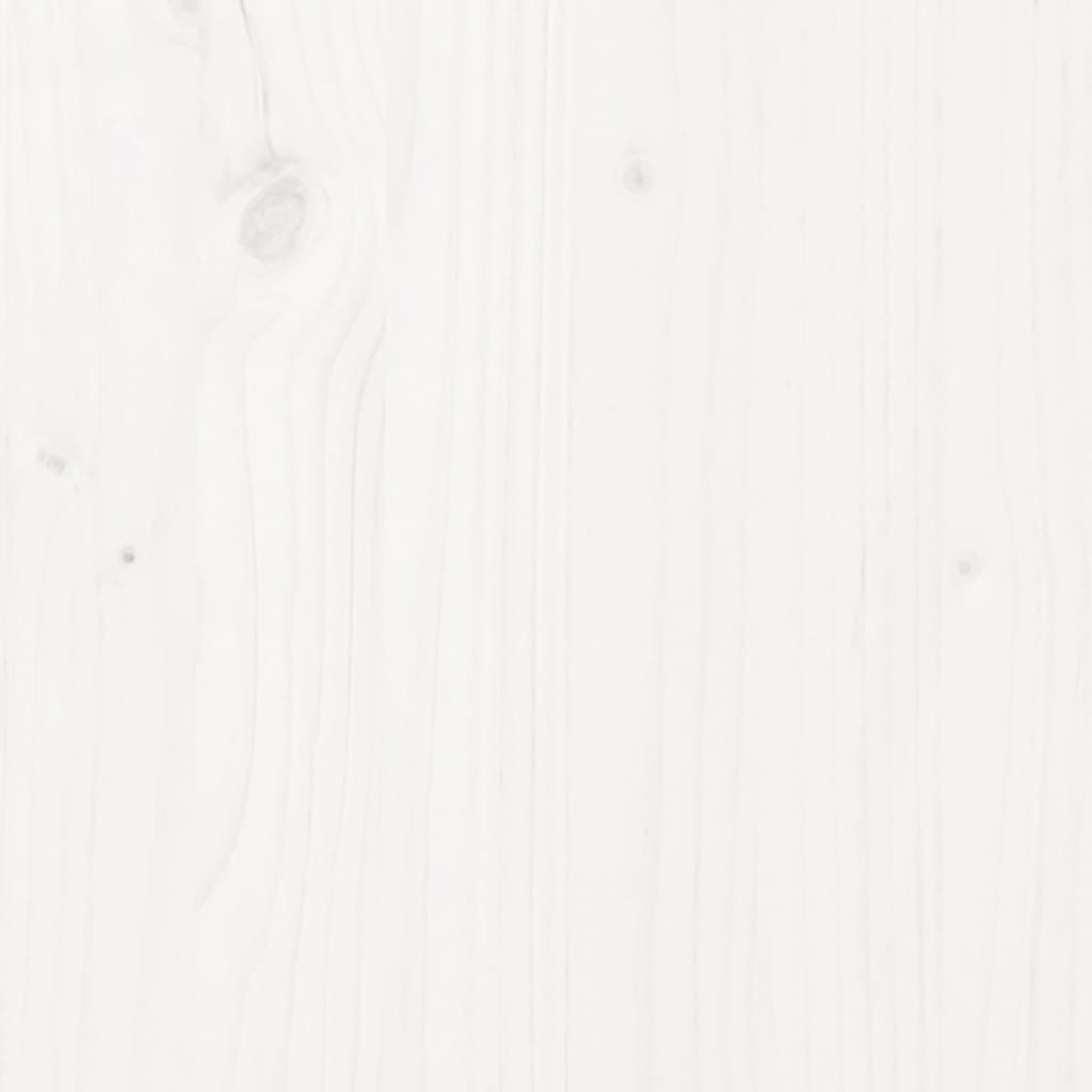 Okvir kreveta bez madraca bijeli 200x200 cm od masivne borovine