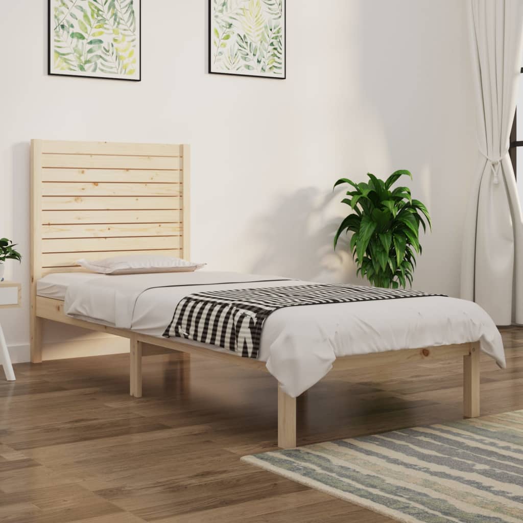 Okvir za krevet od masivnog drva 90 x 190 cm jednokrevetni