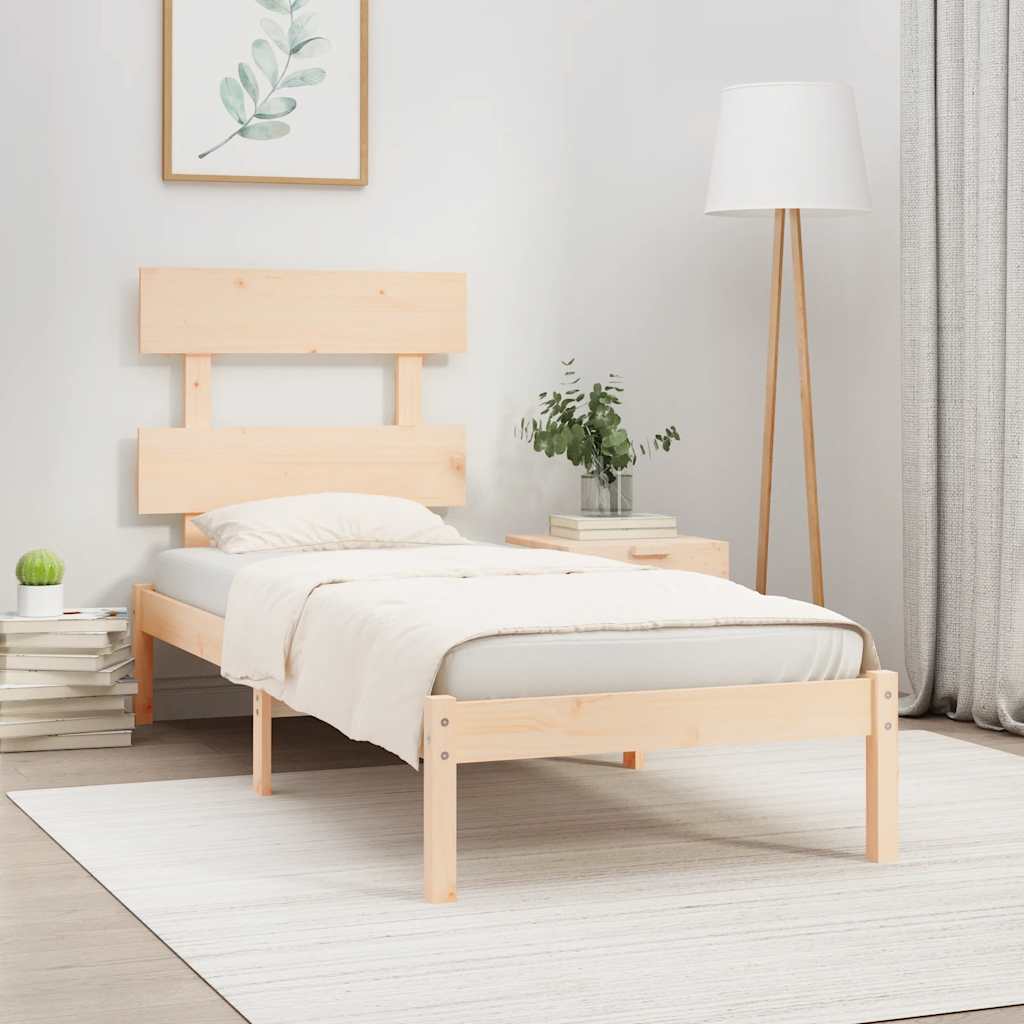 Okvir za krevet od masivnog drva 90 x 190 cm jednokrevetni