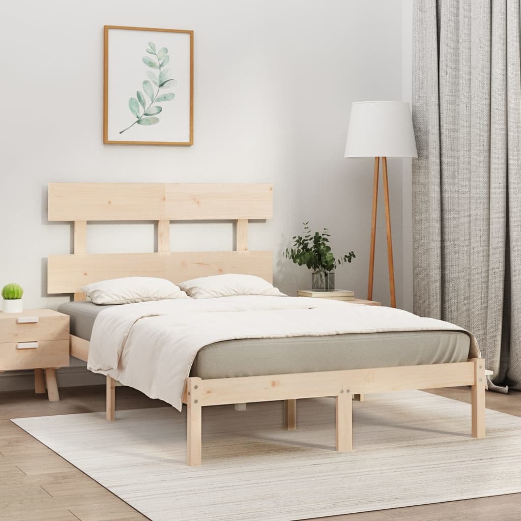 Okvir za krevet od masivnog drva 150 x 200 cm veliki bračni