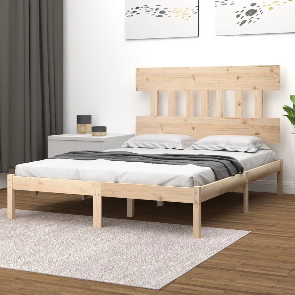 Okvir za krevet od masivnog drva 150 x 200 cm veliki bračni