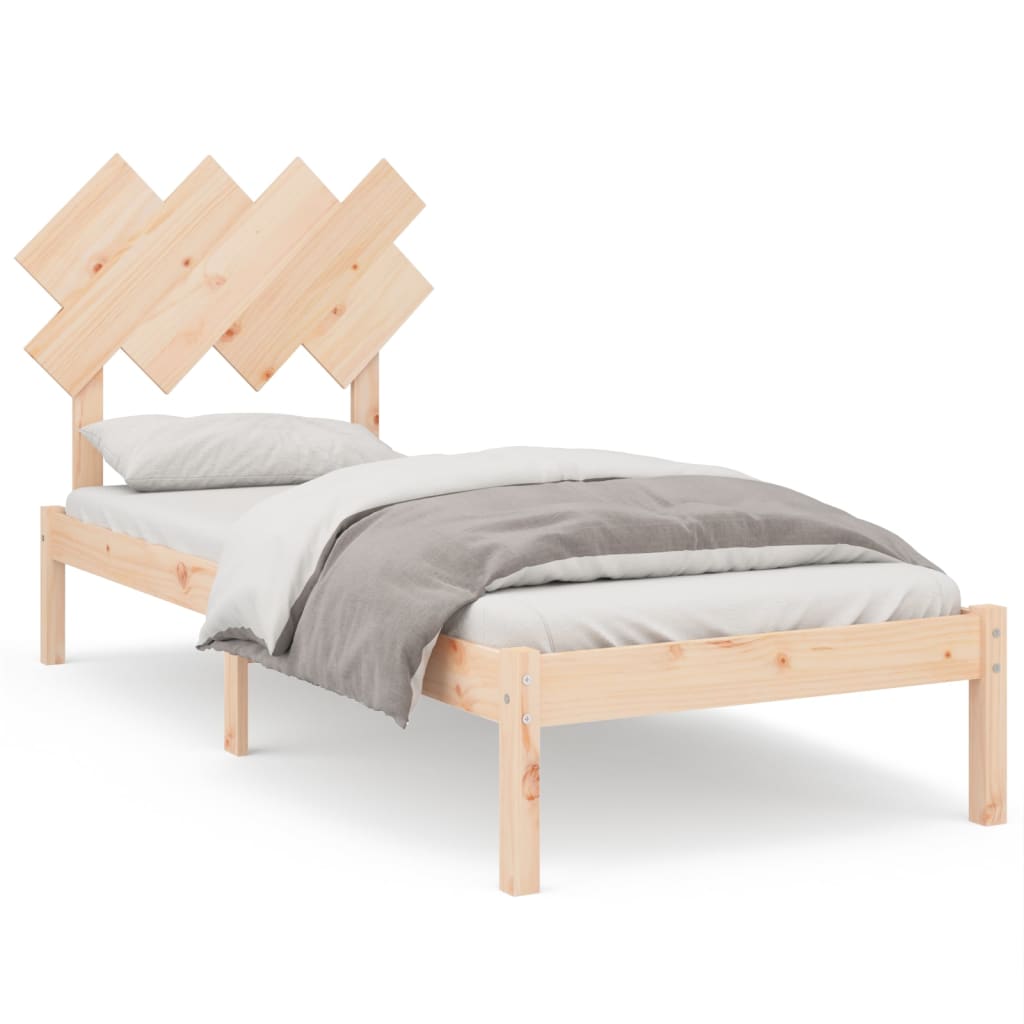 Okvir za krevet 90 x 190 cm jednokrevetni od masivnog drva