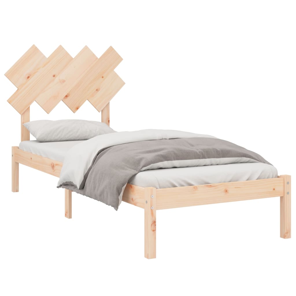 Okvir za krevet 90 x 190 cm jednokrevetni od masivnog drva