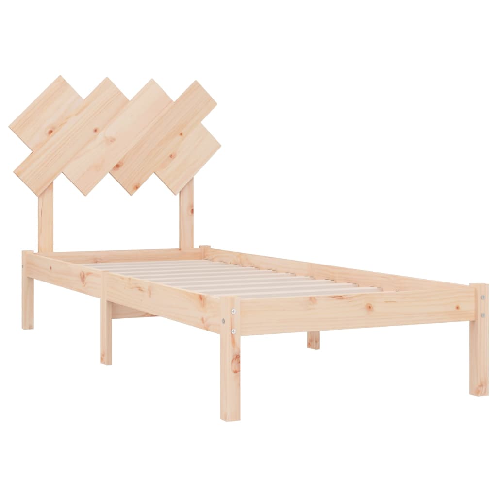 Okvir za krevet 90 x 190 cm jednokrevetni od masivnog drva