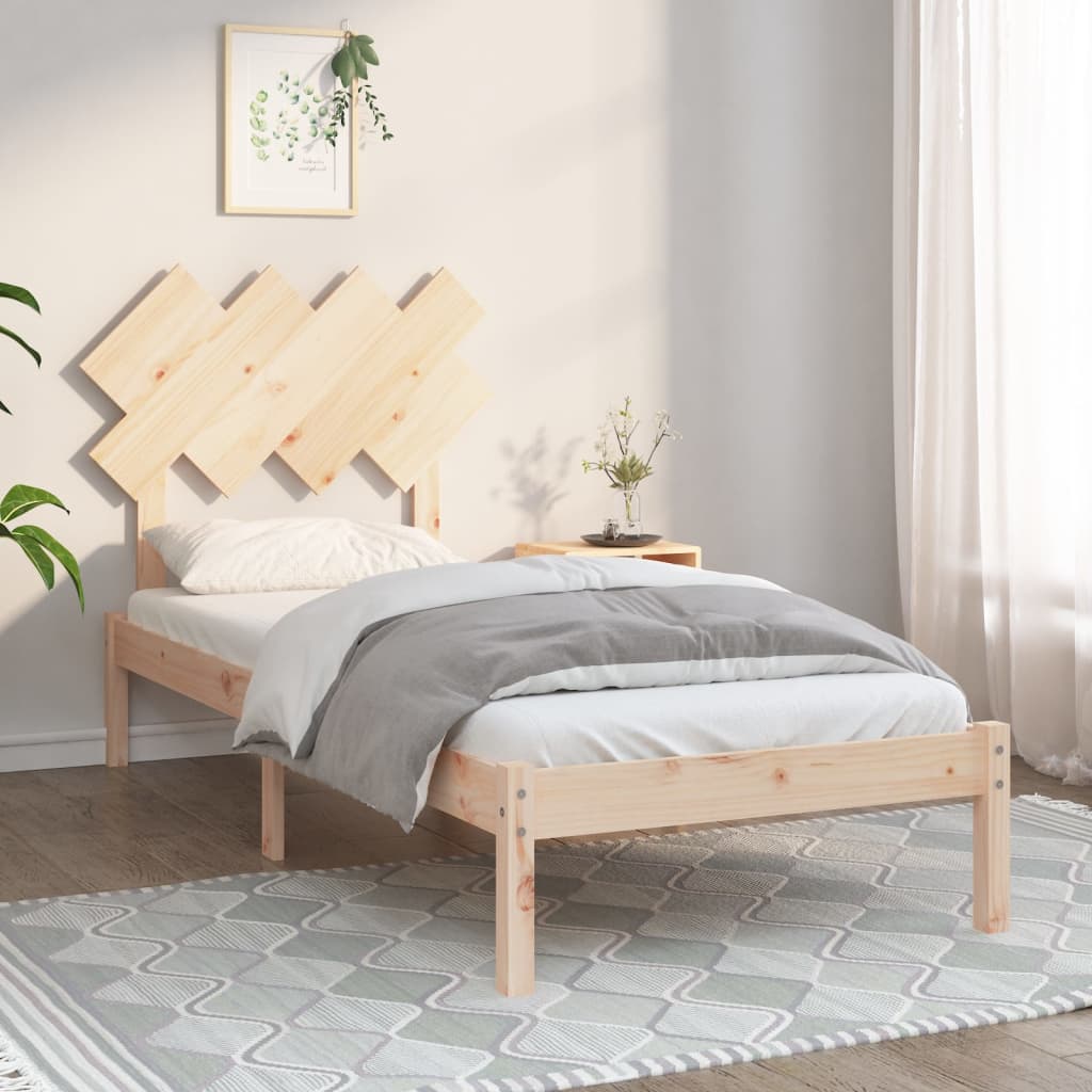 Okvir za krevet 90 x 190 cm jednokrevetni od masivnog drva