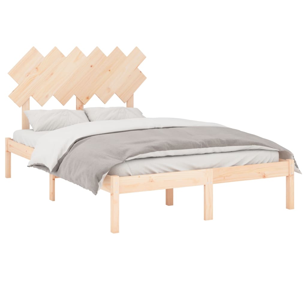 Okvir za krevet od masivnog drva 135 x 190 cm bračni