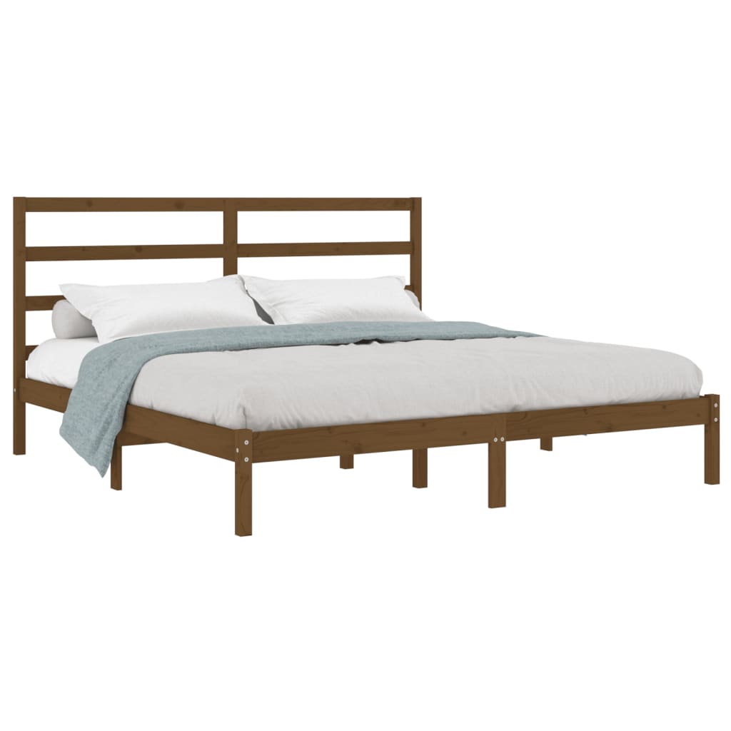 Okvir za krevet od masivne borovine boja meda 200 x 200 cm