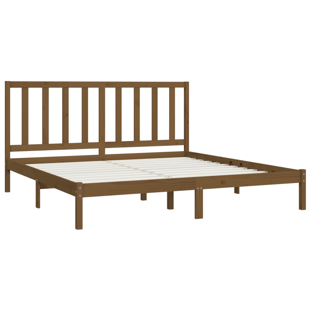 Okvir za krevet od masivne borovine boja meda 200 x 200 cm