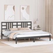 Okvir za krevet od masivne borovine sivi 200 x 200 cm