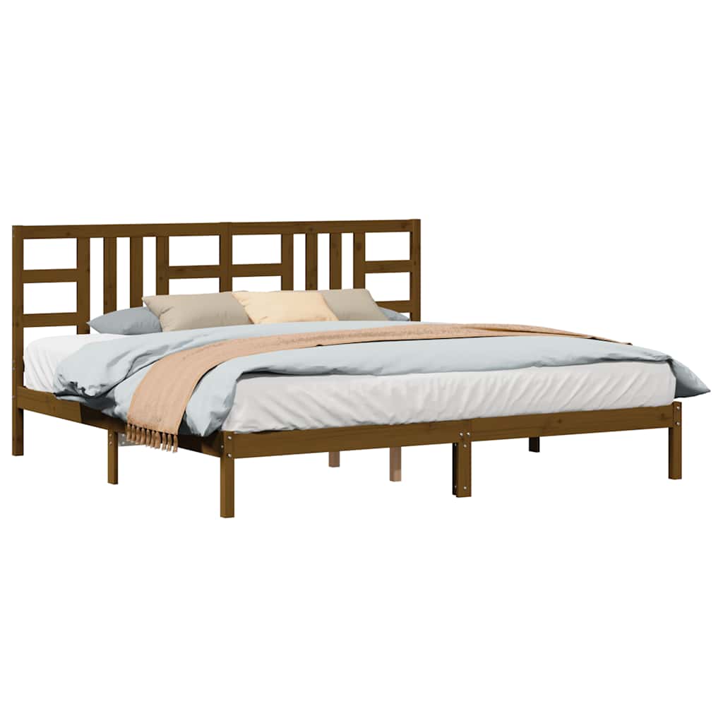 Okvir za krevet od masivne borovine boja meda 200 x 200 cm