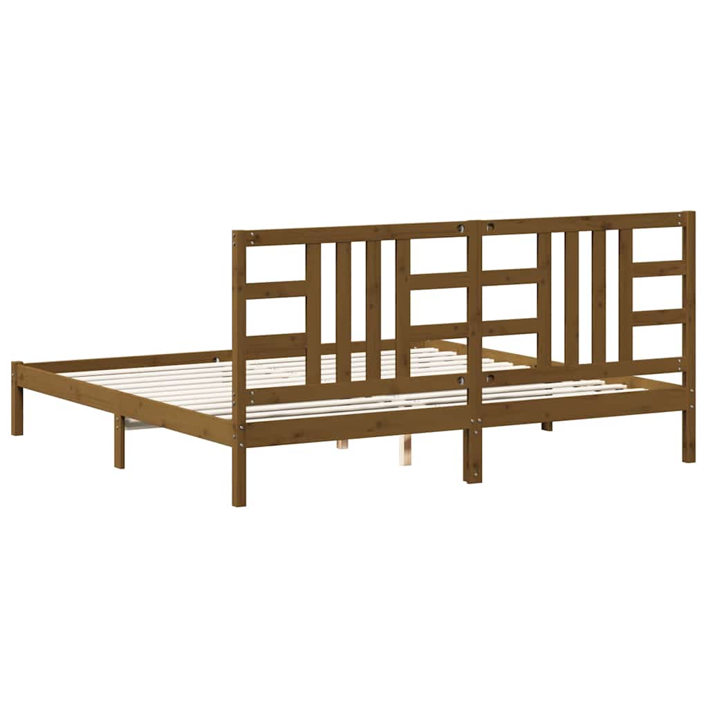 Okvir za krevet od masivne borovine boja meda 200 x 200 cm