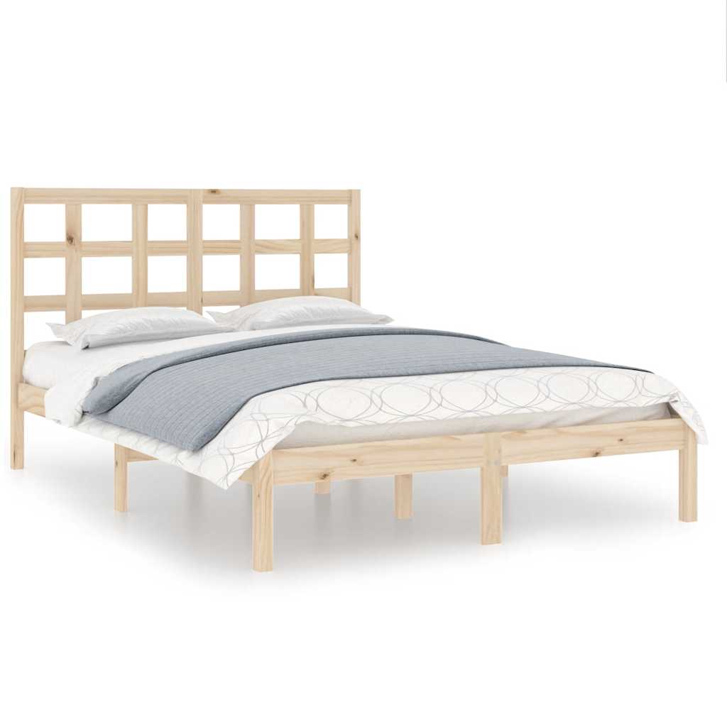 Okvir za krevet od masivnog drva 135 x 190 cm bračni
