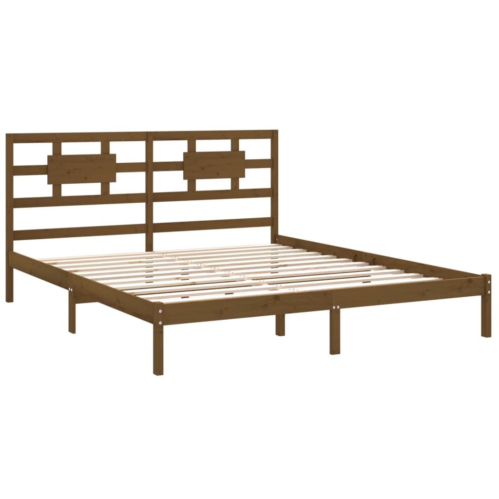 Okvir za krevet od masivne borovine boja meda 200 x 200 cm