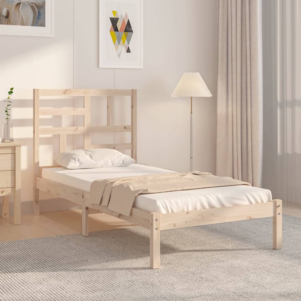 Okvir za krevet od masivnog drva 75 x 190 cm jednokrevetni