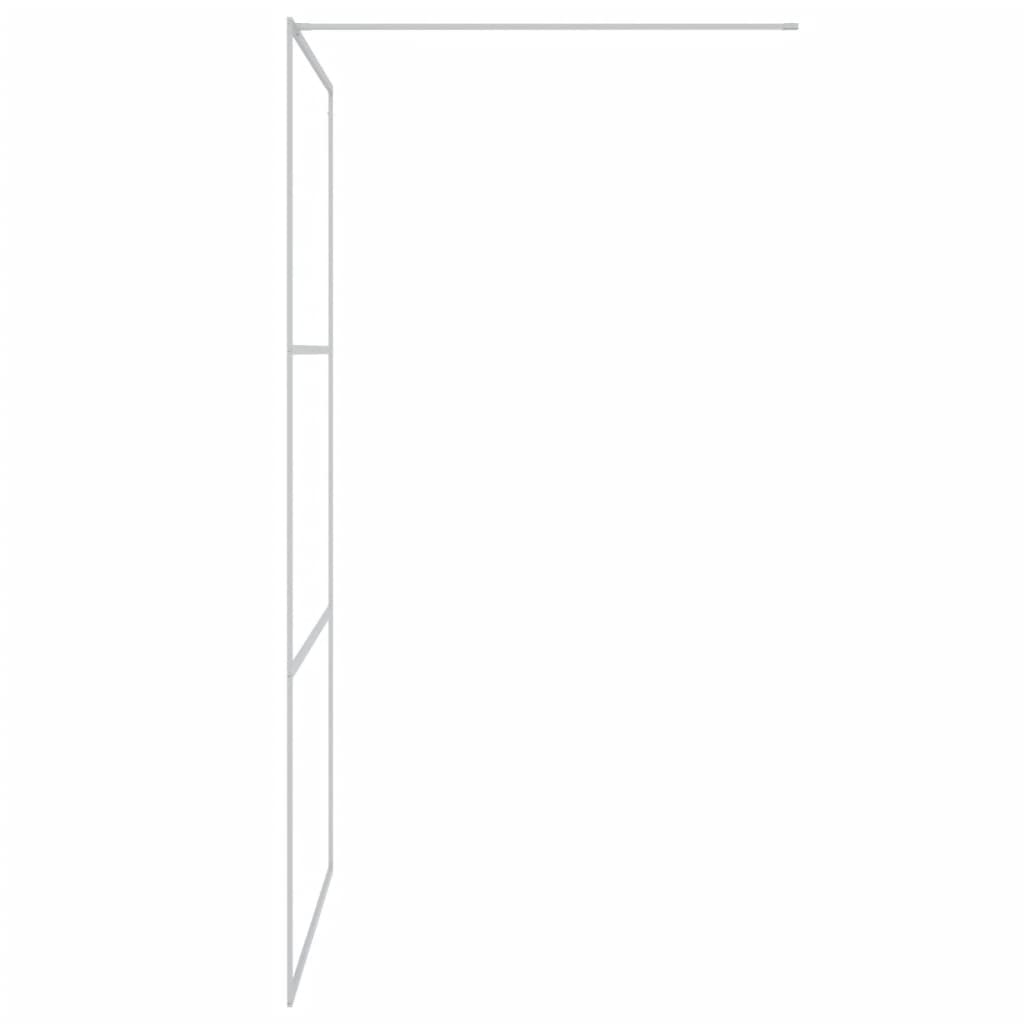 Pregrada za tuš srebrna 115 x 195 cm s prozirnim staklom ESG
