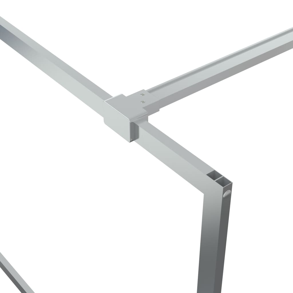 Pregrada za tuš srebrna 115 x 195 cm s prozirnim staklom ESG