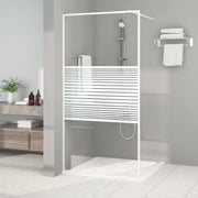 Pregrada za tuš bijela 100 x 195 cm s prozirnim staklom ESG
