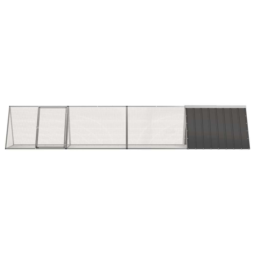 Kavez za zečeve antracit 403,5x80,5x71 cm pocinčani čelik