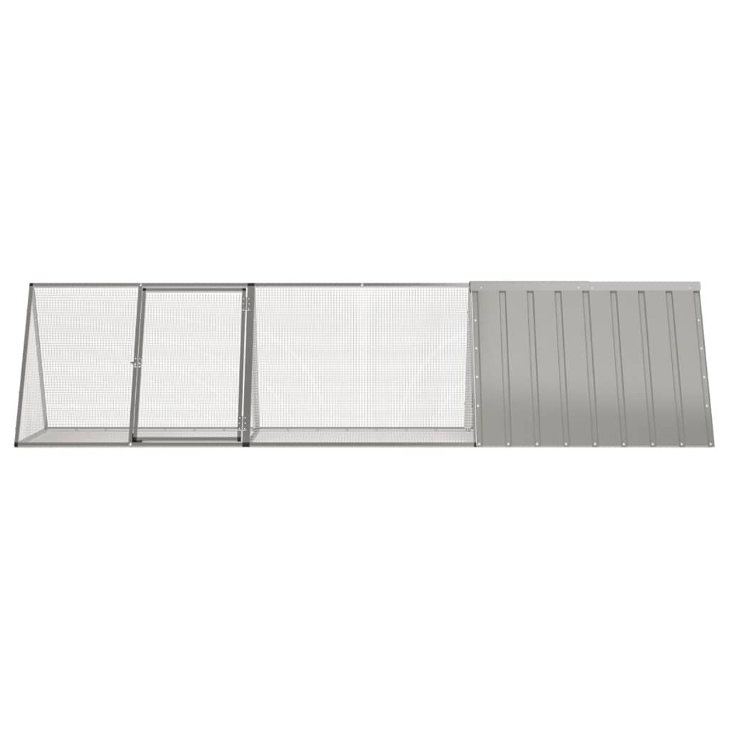 Kavez za zečeve sivi 302,5 x 80,5 x 71 cm pocinčani čelik