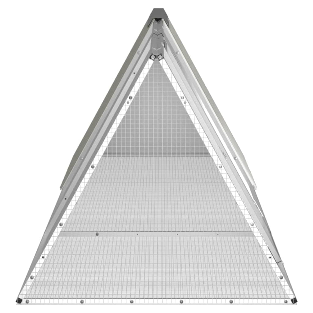 Kavez za zečeve sivi 302,5 x 80,5 x 71 cm pocinčani čelik