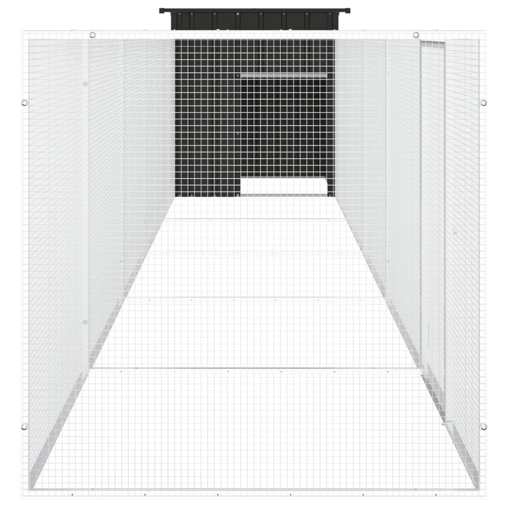 Kavez za kokoši antracit 600x91x100 cm pocinčani čelik