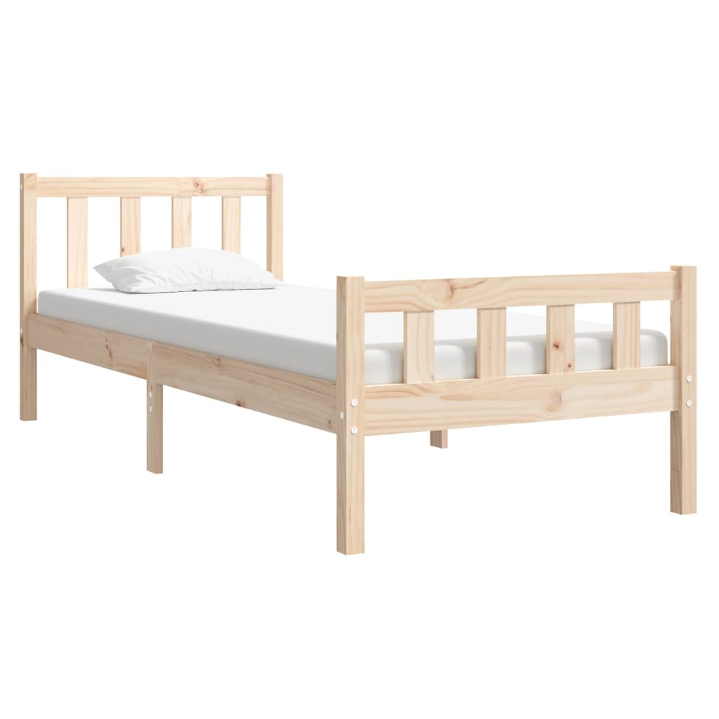Okvir za krevet od masivnog drva 75 x 190 cm jednokrevetni