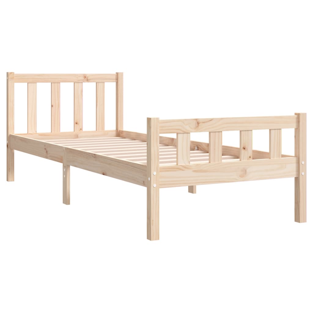 Okvir za krevet od masivnog drva 90 x 190 cm jednokrevetni