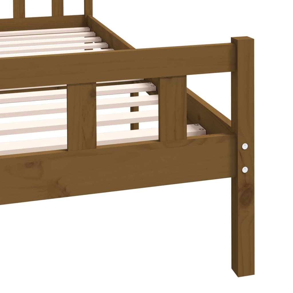 Okvir za krevet od masivnog drva smeđa boja meda 120 x 200 cm