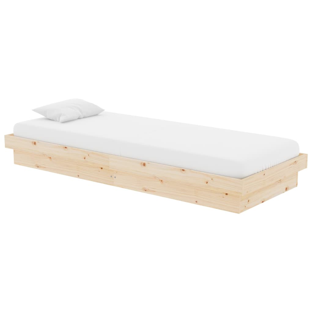 Okvir za krevet od masivnog drva 75 x 190 cm jednokrevetni