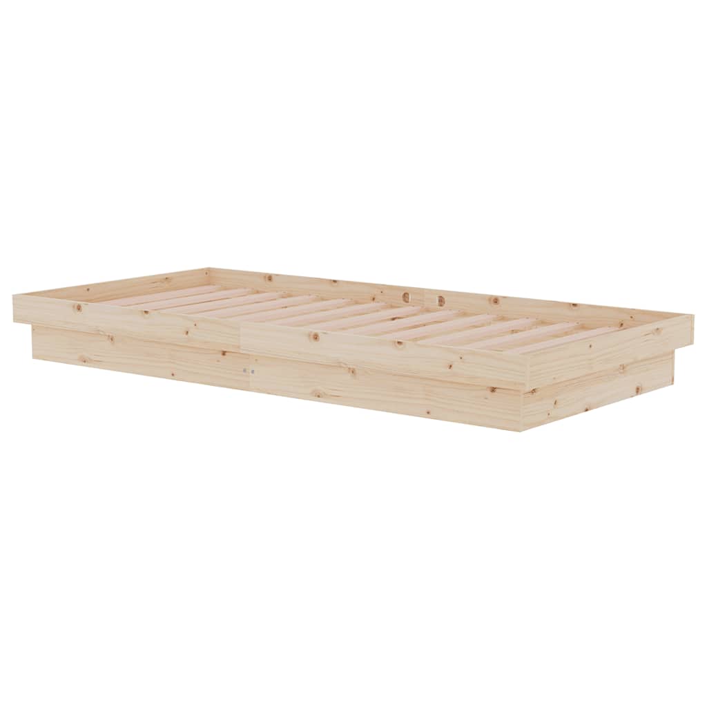 Okvir za krevet od masivnog drva 90 x 190 cm jednokrevetni