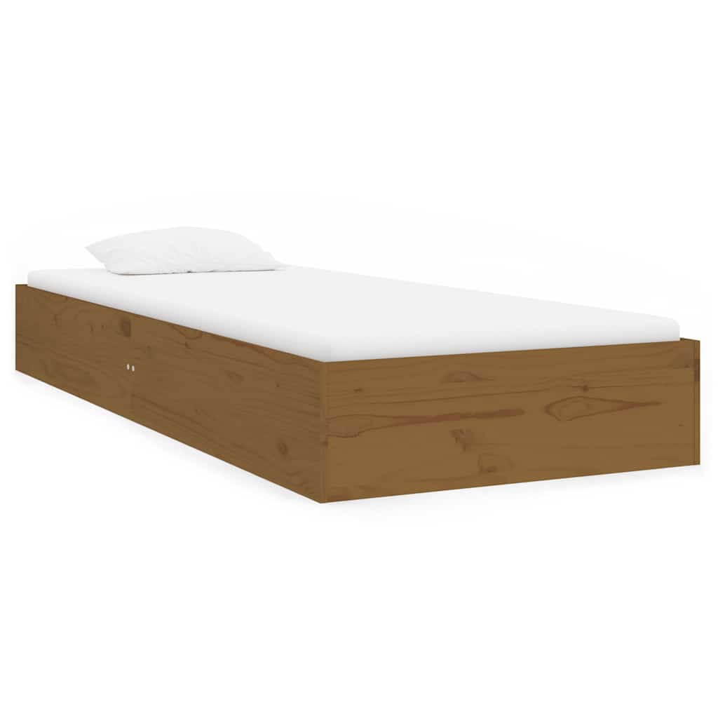 Okvir za krevet od masivnog drva boja meda 75x190 cm mali