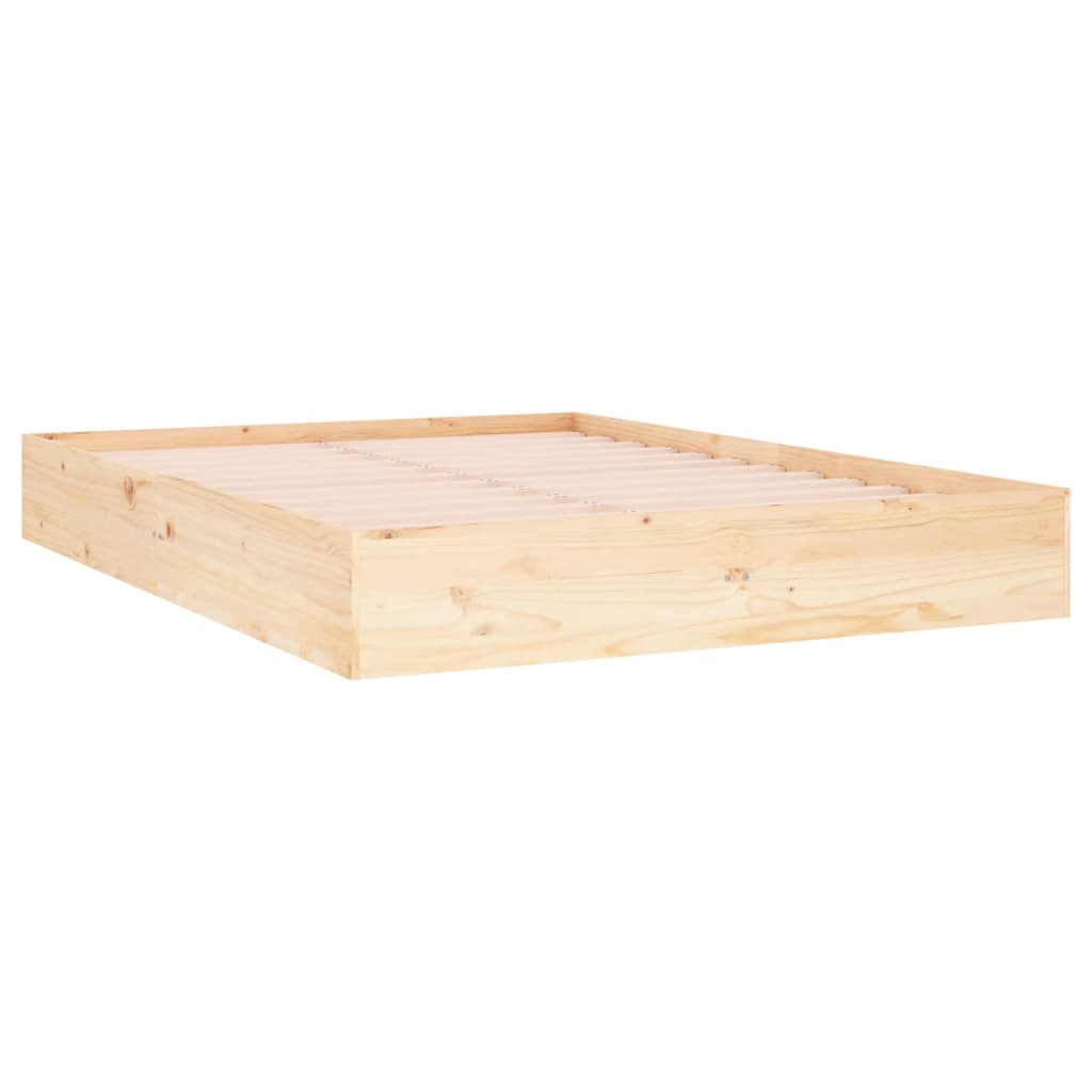 Okvir za krevet od masivnog drva 135 x 190 cm bračni