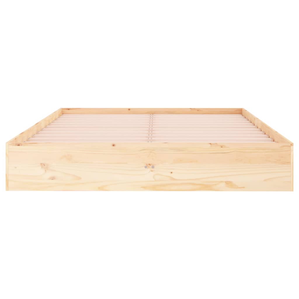 Okvir za krevet od masivnog drva 135 x 190 cm bračni