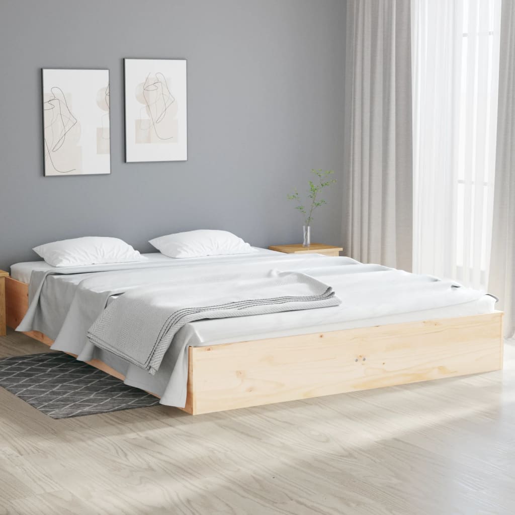 Okvir za krevet od masivnog drva 140 x 190 cm
