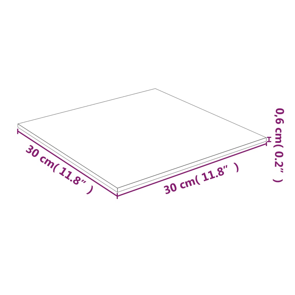 Prozirna stolna ploča 30 x 30 cm od kaljenog stakla
