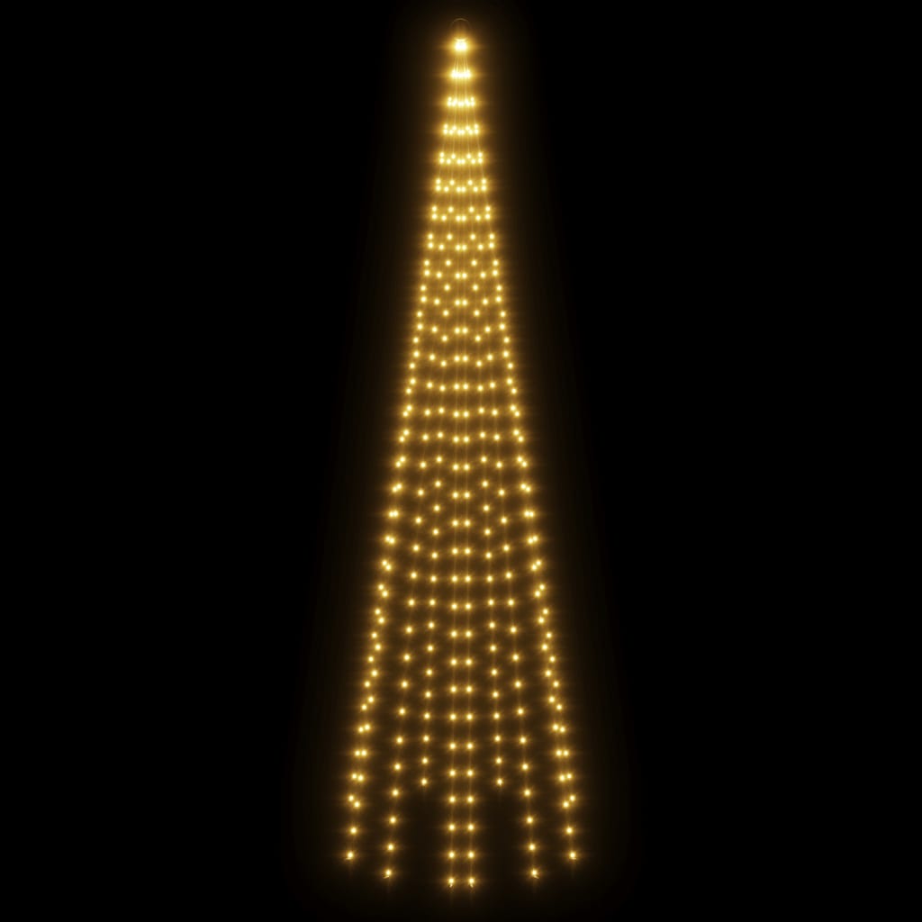 Božićno drvce na stijegu 310 LED žarulja tople bijele 300 cm