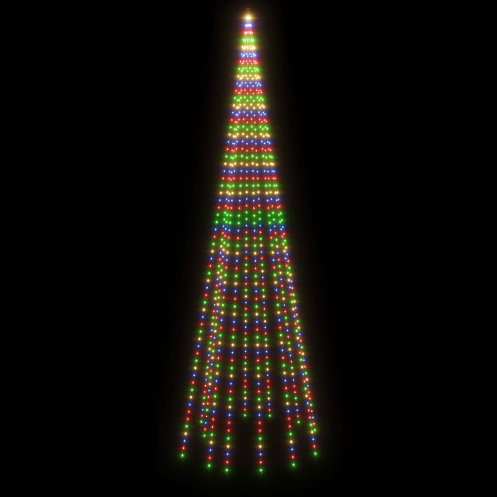 Božićno drvce na stijegu 732 LED žarulje šarene 500 cm
